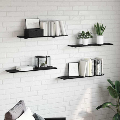 vidaXL Bookshelf Board 3-Tier 4 pcs 80 x 20 x 1.5 cm Engineered Wood