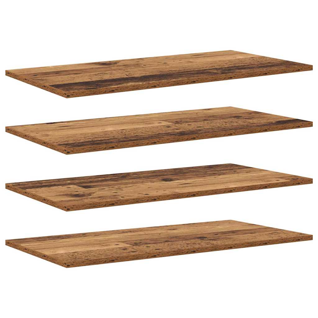 vidaXL Bookshelf Board 4 pcs Brown 80 x 40 x 1.5 cm Engineered Wood