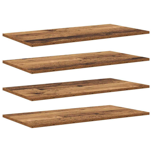 vidaXL Bookshelf Board 3-Tier 4 pcs 80 x 40 x 1.5 cm Engineered Wood