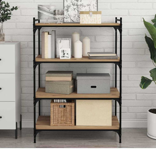 vidaXL Bookshelf Board 3-Tier 4 pcs 80 x 40 x 1.5 cm Engineered Wood