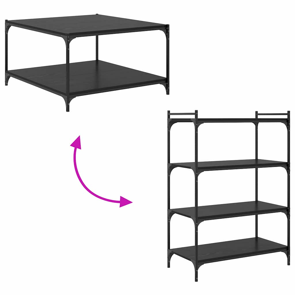 vidaXL Bookshelf Board 4 pcs Black 80 x 40 x 1.5 cm Engineered Wood