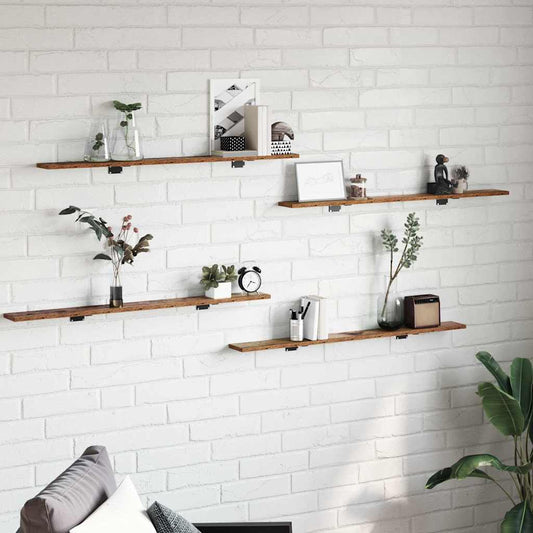 vidaXL Bookshelf Board 3-Tier 4 pcs 100 x 10 x 1.5 cm Engineered Wood