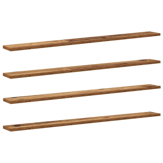 vidaXL Bookshelf Board 3-Tier 4 pcs 100 x 10 x 1.5 cm Engineered Wood