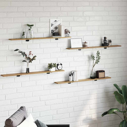 vidaXL Bookshelf Board 3-Tier 4 pcs 100 x 10 x 1.5 cm Engineered Wood