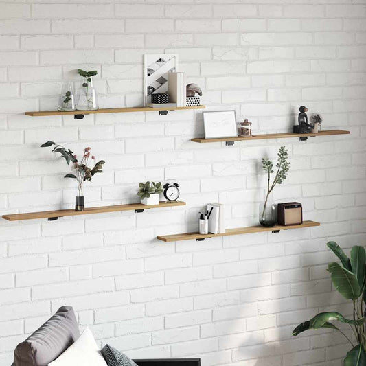 vidaXL Bookshelf Board 3-Tier 4 pcs 100 x 10 x 1.5 cm Engineered Wood