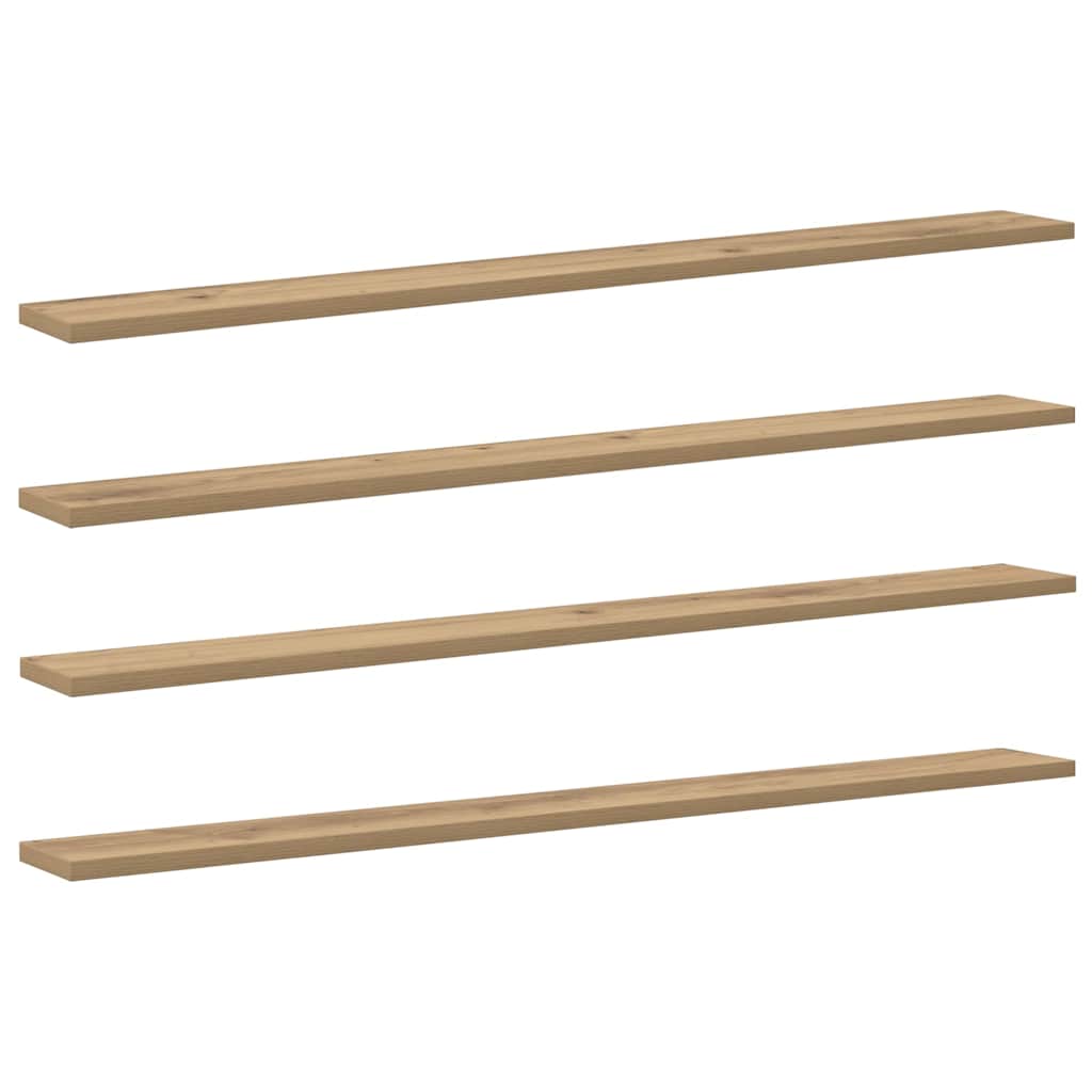 vidaXL Bookshelf Board 3-Tier 4 pcs 100 x 10 x 1.5 cm Engineered Wood