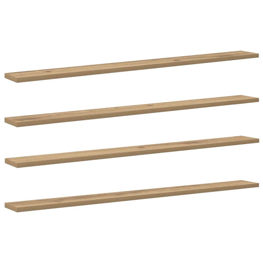 vidaXL Bookshelf Board 3-Tier 4 pcs 100 x 10 x 1.5 cm Engineered Wood