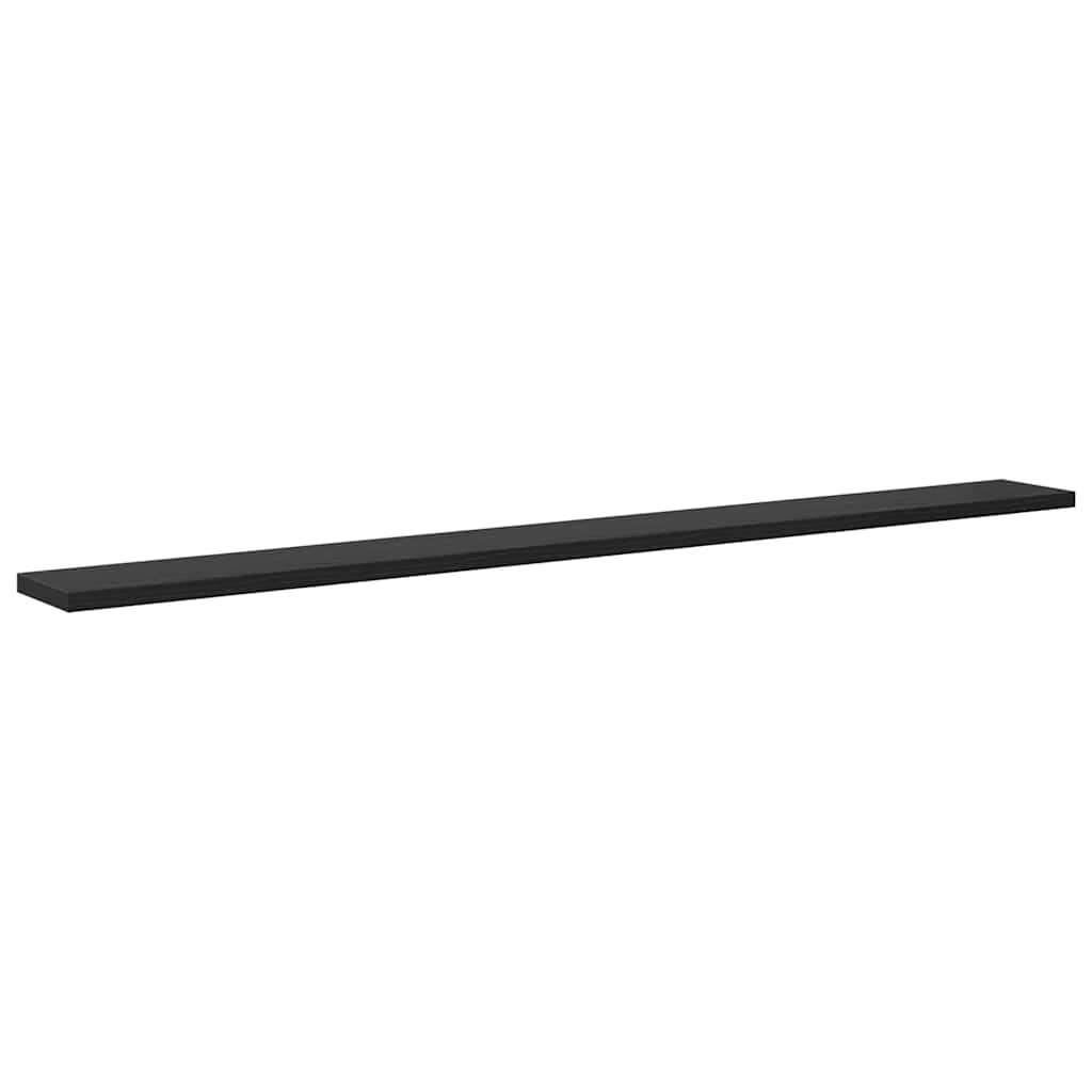 vidaXL Bookshelf Board 4 pcs Black 100 x 10 x 1.5 cm Engineered Wood