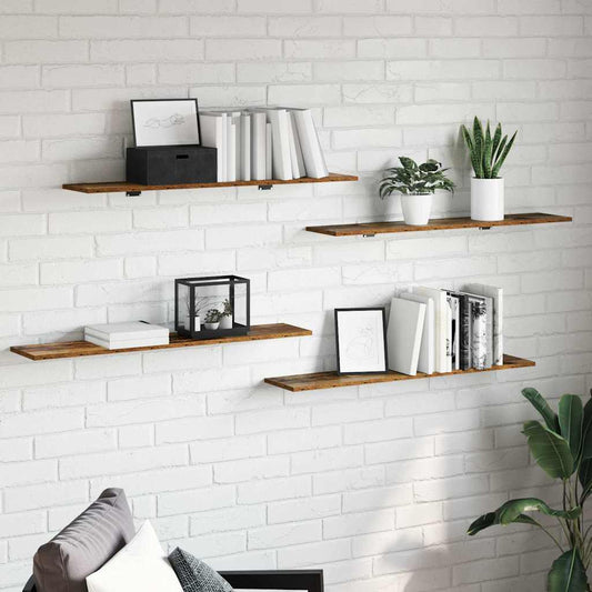 vidaXL Bookshelf Board 3-Tier 4 pcs 100 x 20 x 1.5 cm Engineered Wood