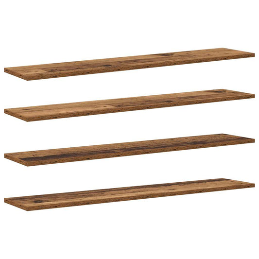 vidaXL Bookshelf Board 3-Tier 4 pcs 100 x 20 x 1.5 cm Engineered Wood