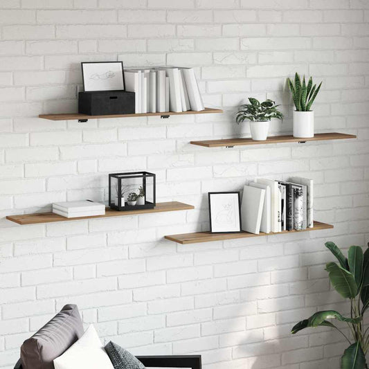 vidaXL Bookshelf Board 3-Tier 4 pcs 100 x 20 x 1.5 cm Engineered Wood
