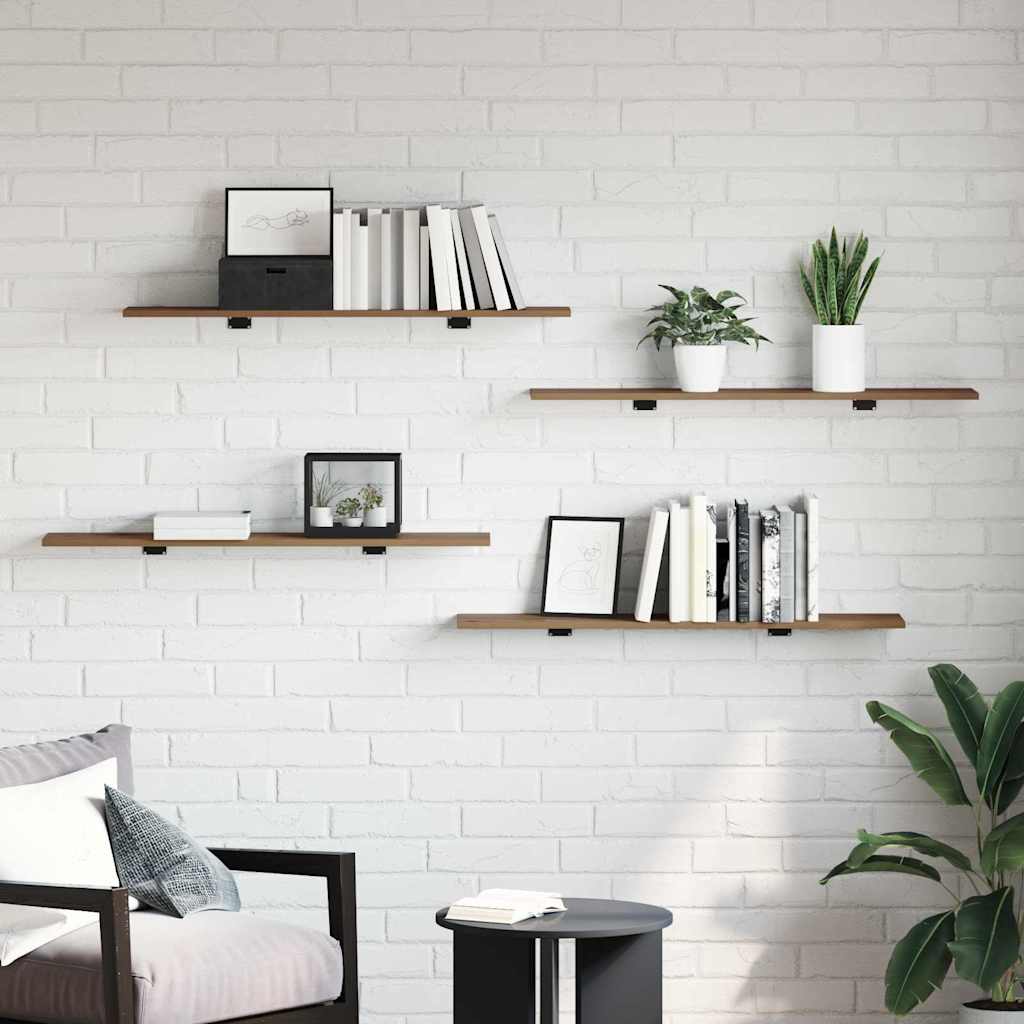 vidaXL Bookshelf Board 3-Tier 4 pcs 100 x 20 x 1.5 cm Engineered Wood