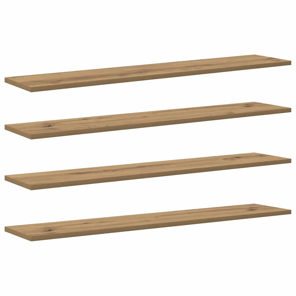 vidaXL Bookshelf Board 3-Tier 4 pcs 100 x 20 x 1.5 cm Engineered Wood