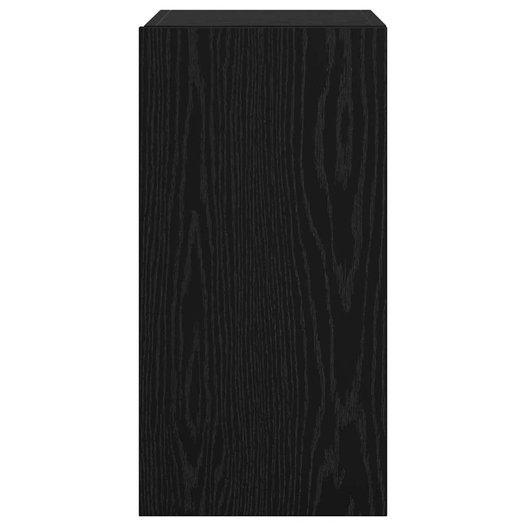 vidaXL Wall TV Cabinet Black Oak 30.5 x 30 x 60 cm Engineered Wood