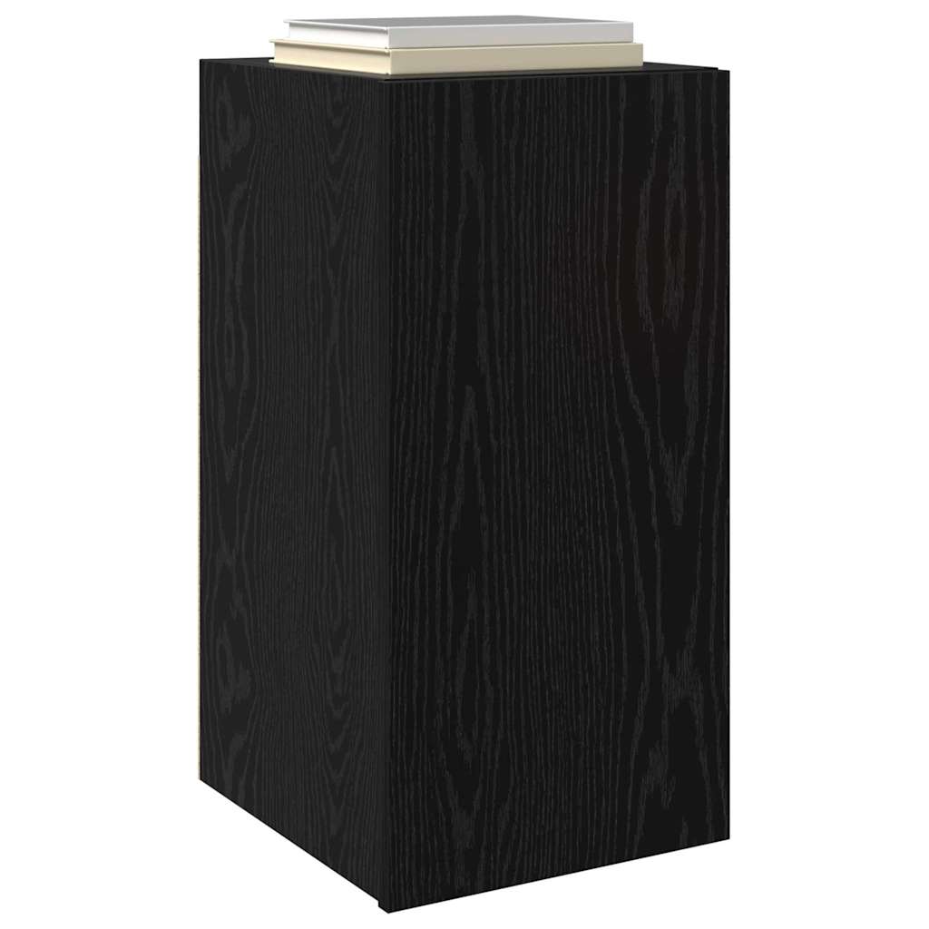 vidaXL Wall TV Cabinet Wall-mounted 2 pcs Black Oak 30.5 x 30 x 60 cm