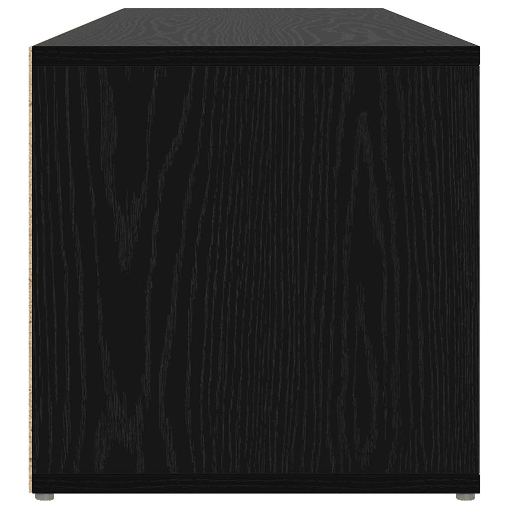 vidaXL Shoe Bench 102 x 35 x 35 cm Engineered Wood Black Oak