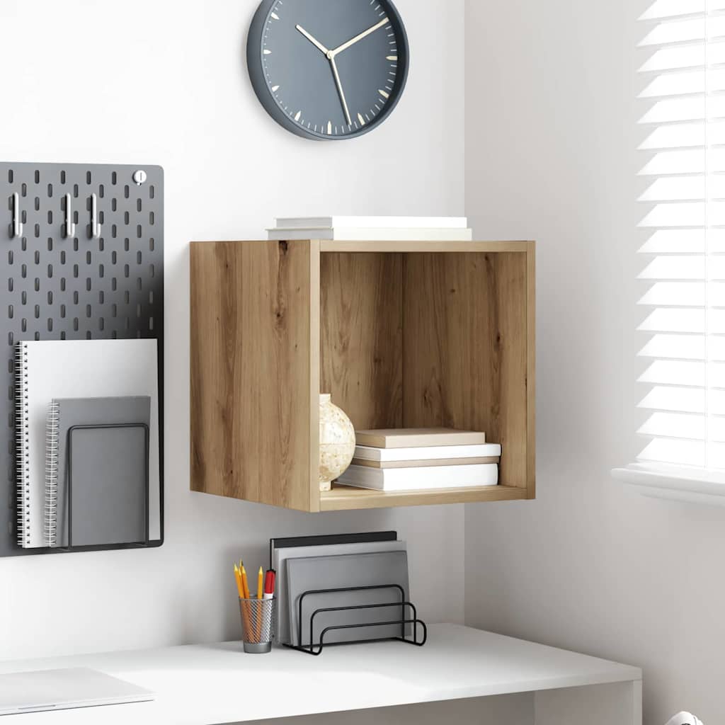 vidaXL Wall Cabinet Wall-Mounted Artisan Oak 37 x 37 x 37 cm