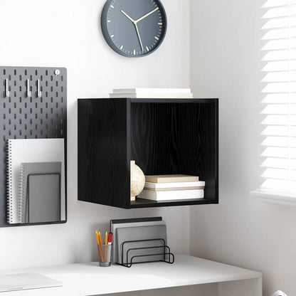 vidaXL Wall Cabinet Black Oak 37 x 37 x 37 cm Engineered Wood