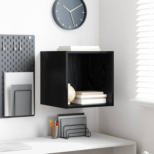 vidaXL Wall Cabinet Black Oak 37 x 37 x 37 cm Engineered Wood
