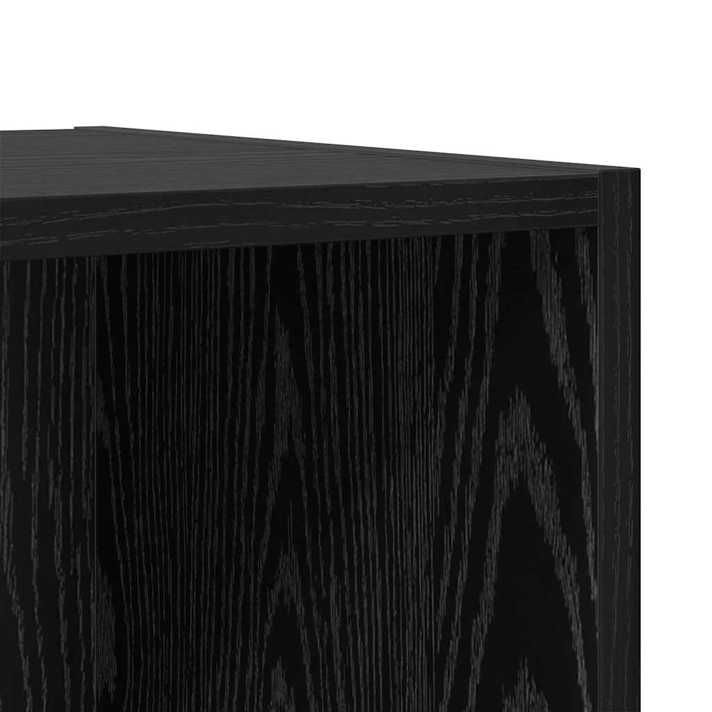 vidaXL Wall Cabinet 2 pcs Black Oak 37 x 37 x 37 cm Engineered Wood