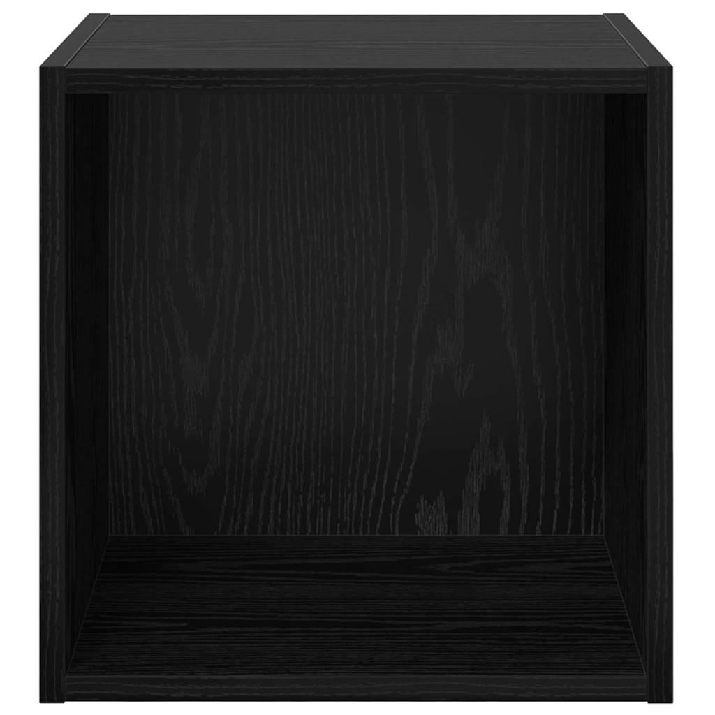 vidaXL Wall Cabinet 2 pcs Black Oak 37 x 37 x 37 cm Engineered Wood