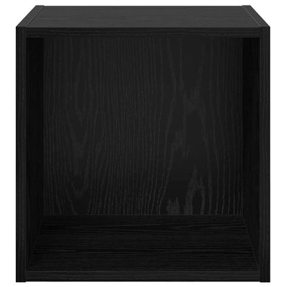 vidaXL Wall Cabinet 2 pcs Black Oak 37 x 37 x 37 cm Engineered Wood