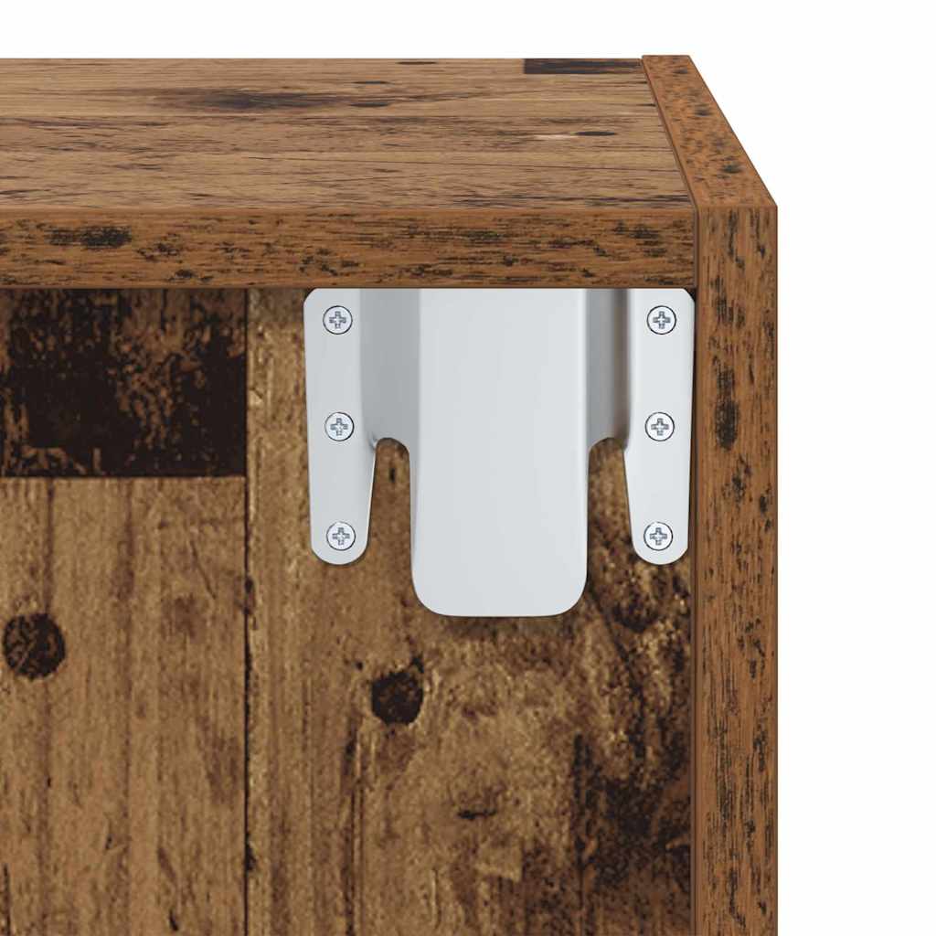vidaXL TV Cabinet Set Old Wood 37 x 37 x 72 cm Engineered Wood