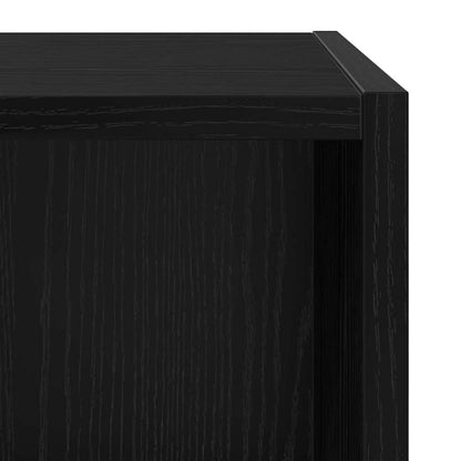vidaXL TV Cabinet Set Black Oak 37 x 37 x 72 cm Engineered Wood