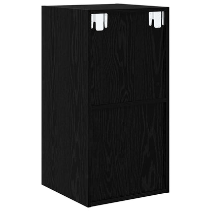 vidaXL TV Cabinet Set Black Oak 37 x 37 x 72 cm Engineered Wood