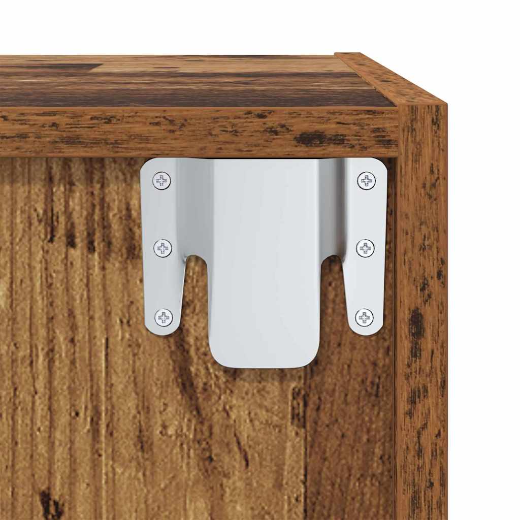 vidaXL TV Cabinet Set Old Wood 37 x 37 x 107 cm Engineered Wood