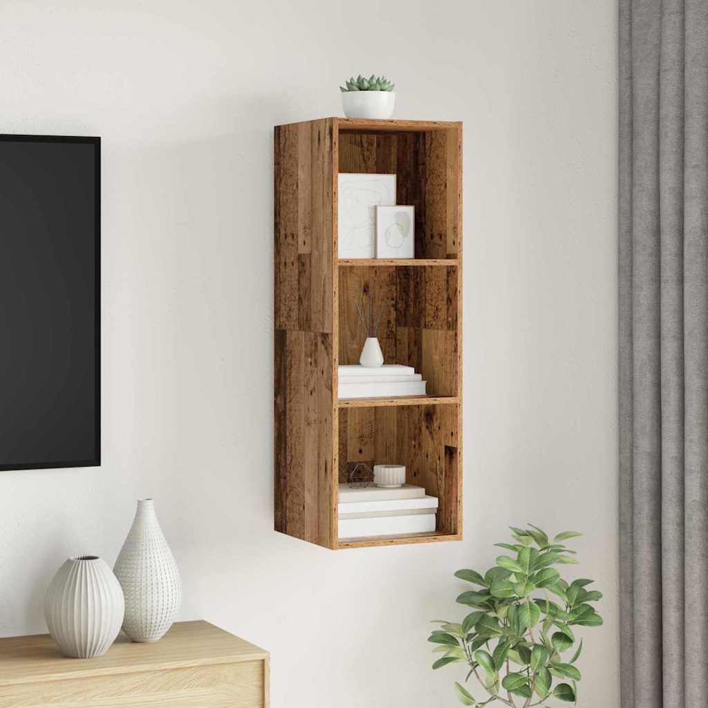 vidaXL TV Cabinet Set Old Wood 37 x 37 x 107 cm Engineered Wood