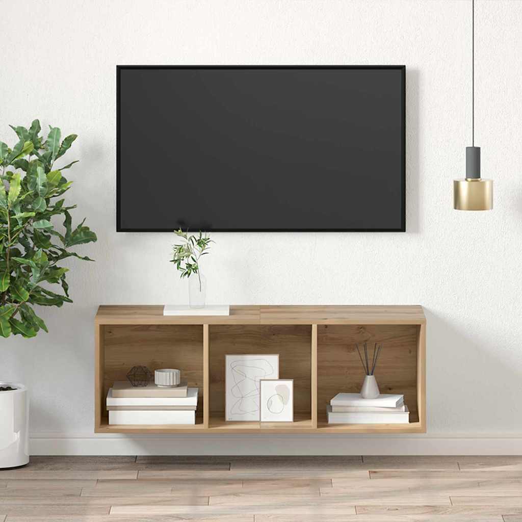 vidaXL TV Cabinet Set 37 x 37 x 107 cm Artisan Oak Engineered Wood