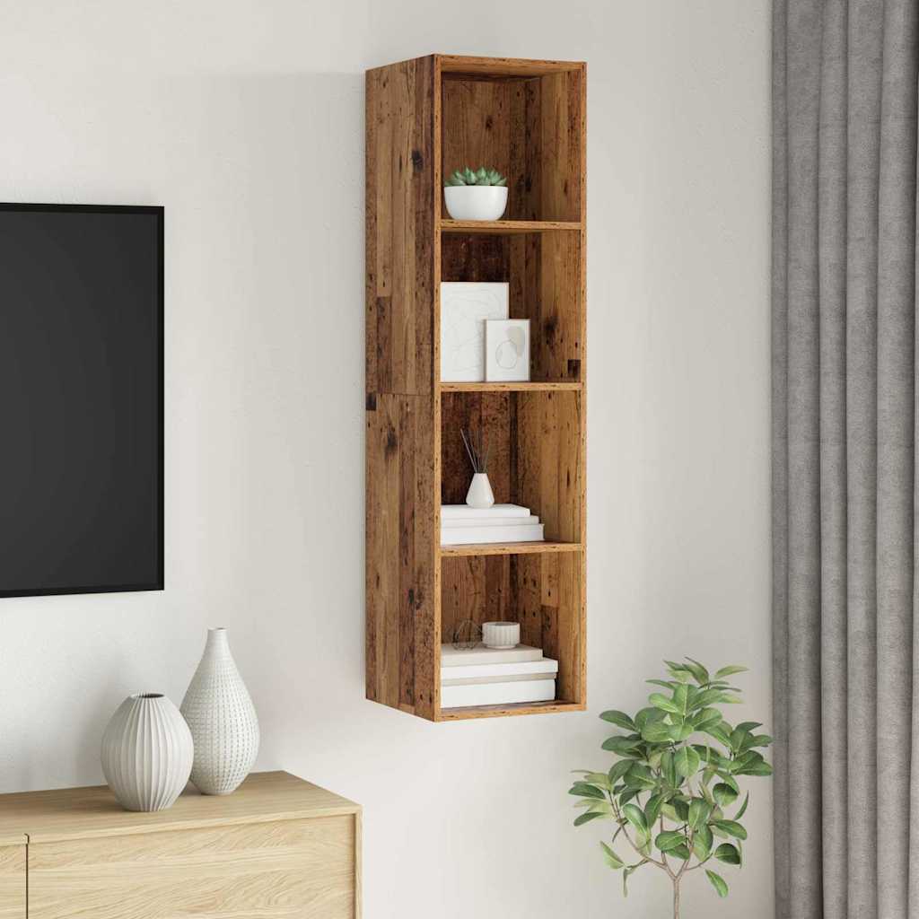 vidaXL TV Cabinet Set Old Wood 37 x 37 x 142.5 cm Engineered Wood