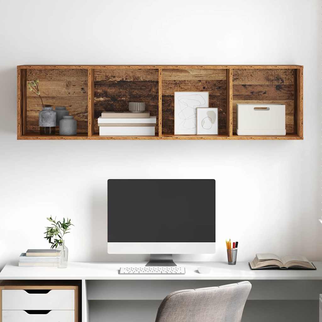 vidaXL TV Cabinet Set Old Wood 37 x 37 x 142.5 cm Engineered Wood