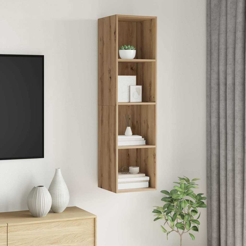 vidaXL TV Cabinet Set 37 x 37 x 142.5 cm Artisan Oak Engineered Wood