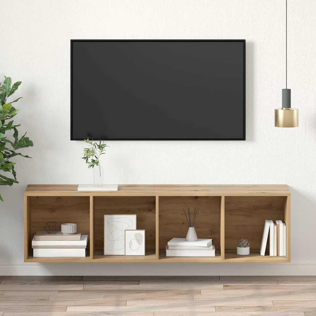vidaXL TV Cabinet Set 37 x 37 x 142.5 cm Artisan Oak Engineered Wood