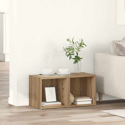 vidaXL TV Cabinet Set 2 pcs Artisan Oak Engineered Wood