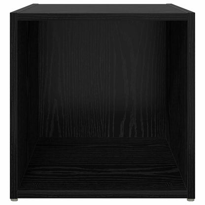 vidaXL TV Cabinet Set 2 pcs 37 x 35 x 37.5 cm Black Engineered Wood