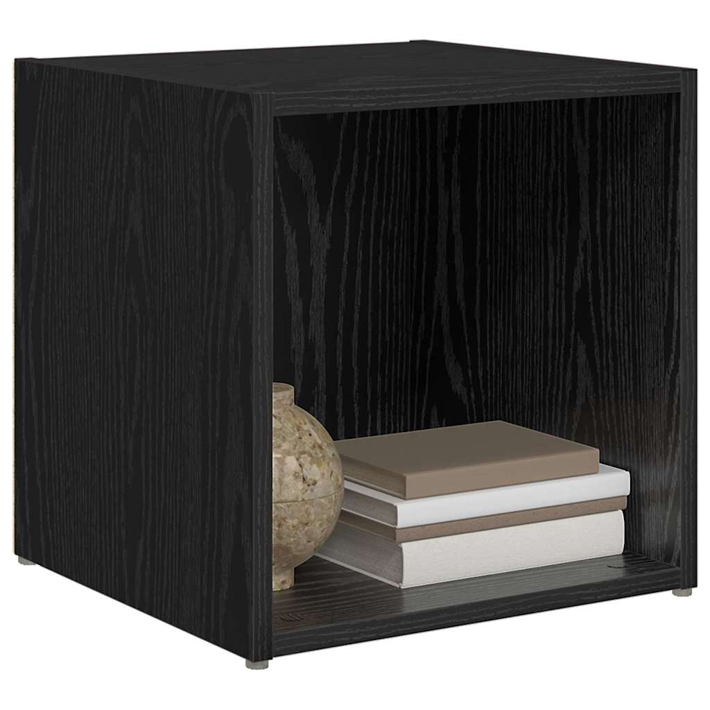 vidaXL TV Cabinet Set 2 pcs 37 x 35 x 37.5 cm Black Engineered Wood