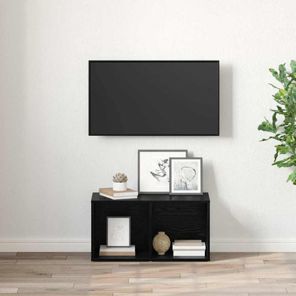 vidaXL TV Cabinet Set Black 72 x 35 x 37 cm Engineered Wood