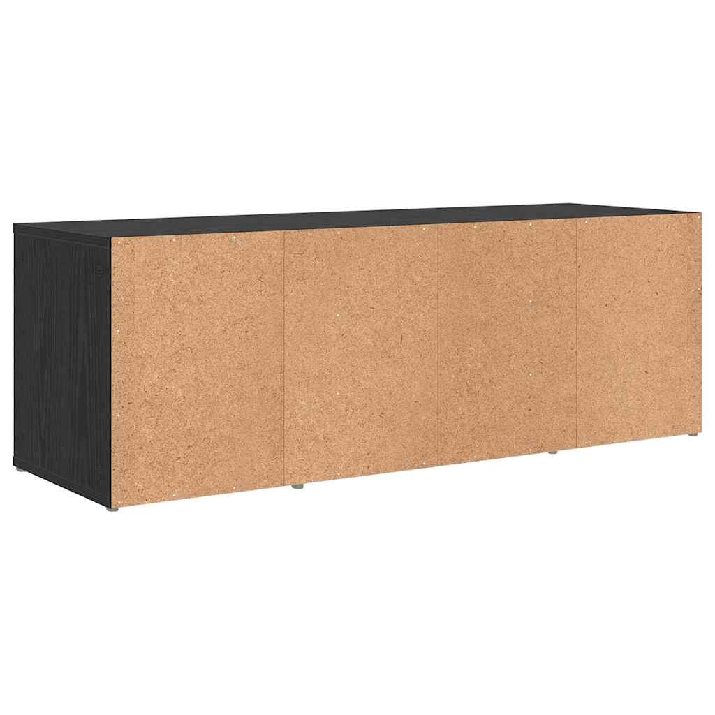 vidaXL TV Cabinet Set Black 72 x 35 x 37 cm Engineered Wood
