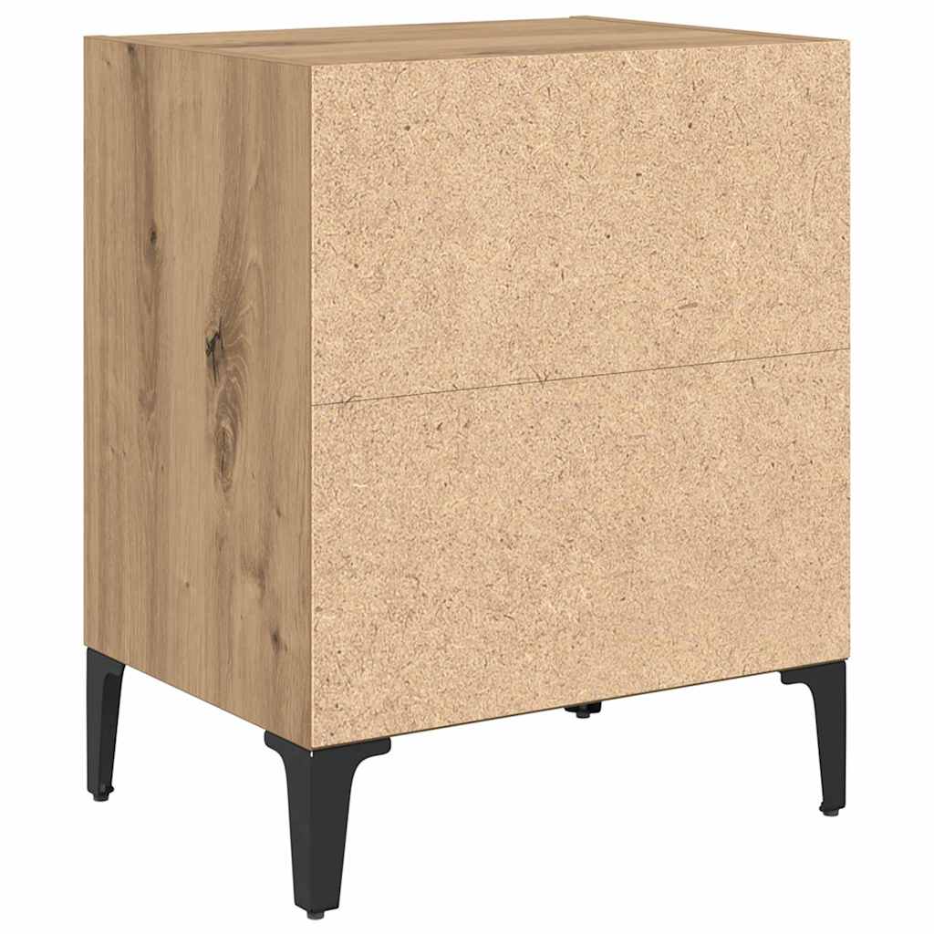vidaXL Bedside Cabinet Artisan Oak 40 x 30 x 50 cm Engineered Wood