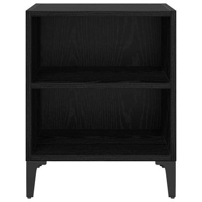 vidaXL Bedside Cabinet Black Oak 40 x 30 x 50 cm Engineered Wood