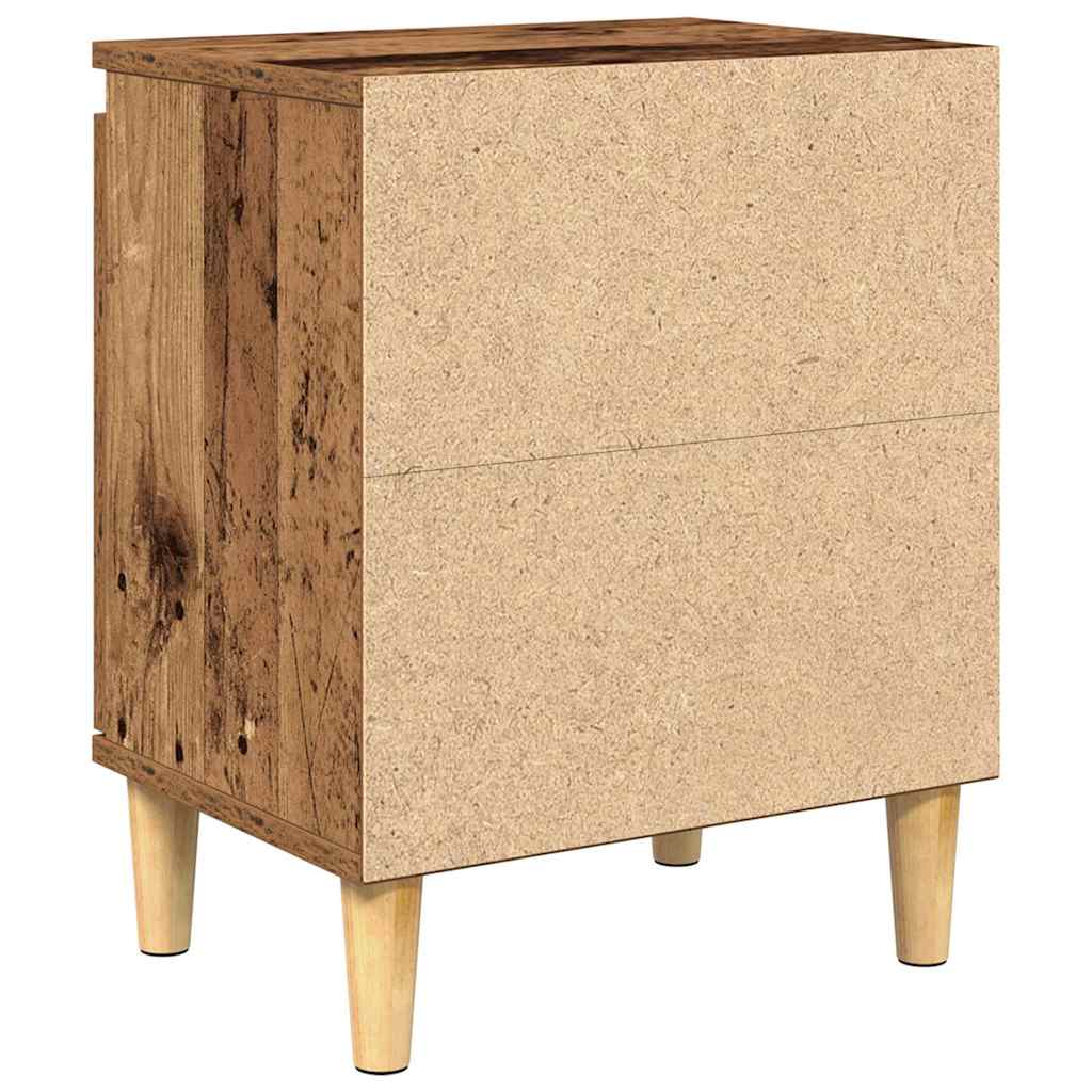 vidaXL Bedside Cabinet Old Wood 40 x 30 x 50 cm Engineered Wood