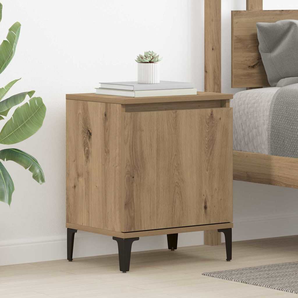 vidaXL Bedside Cabinet Artisan Oak 40 x 30 x 50 cm Engineered Wood