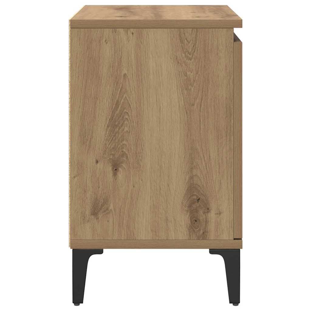 vidaXL Bedside Cabinet Artisan Oak 40 x 30 x 50 cm Engineered Wood