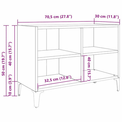 vidaXL TV Cabinet Set Wall-mounted Brown Engineered Wood