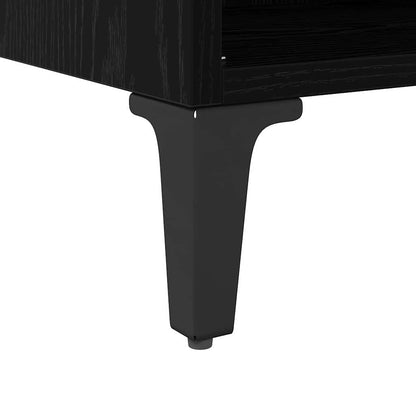 vidaXL TV Cabinet Set Wall-mounted Black Engineered Wood