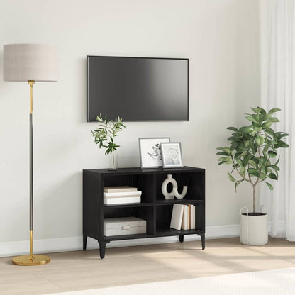 vidaXL TV Cabinet Set Wall-mounted Black Engineered Wood