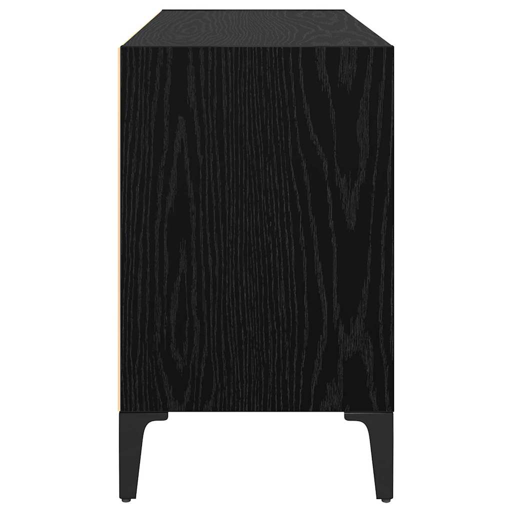 vidaXL TV Cabinet Set Wall-mounted Black Engineered Wood